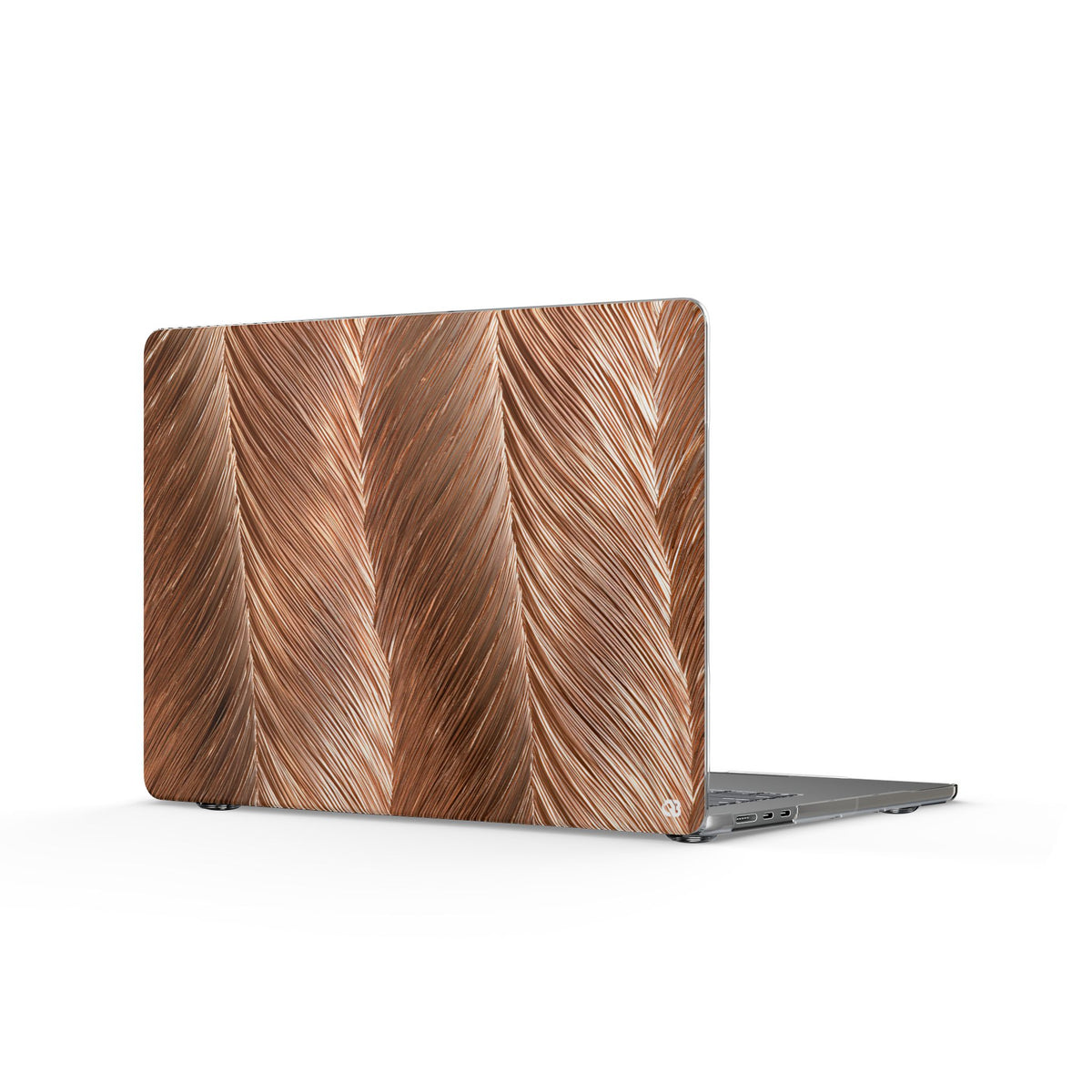 Rose Gold Weave · Clear Hard Case for MacBook · Brown