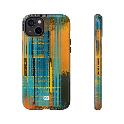 Cyber Glitch Stream · Tough Phone Case for iPhone · Teal
