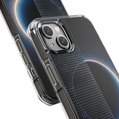 Luminous Meridian · Clear Impact Magnetic Phone Case for iPhone · Black