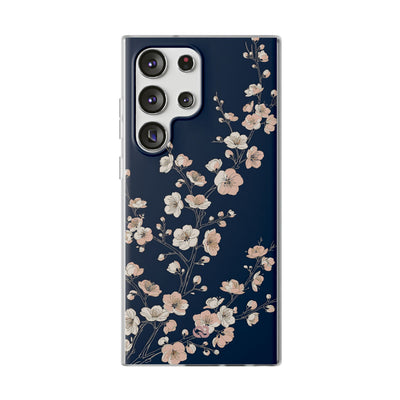 Blue Lite Phone Case for Samsung - Midnight Peach Sakura