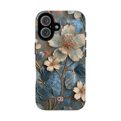 Gilded Blossom Reverie · Tough Phone Case for iPhone · Teal