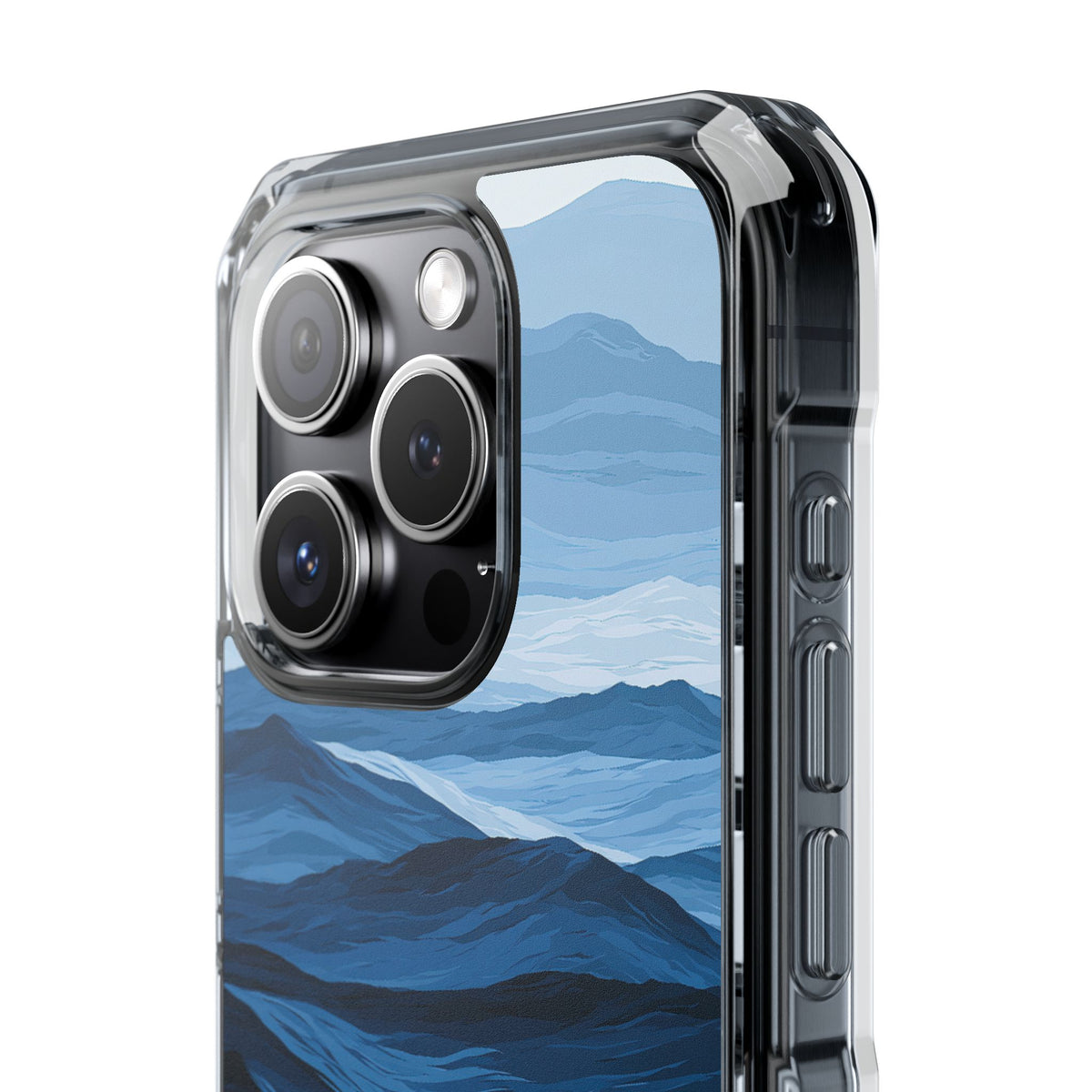 Cerulean Ridges · Clear Impact Magnetic Phone Case for iPhone · Blue