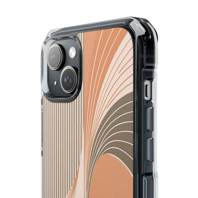 Orange Impact MagSafe Phone Case for iPhone - Desert Arc Horizon