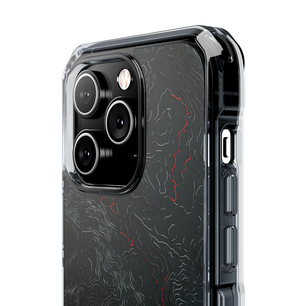 Crimson Rift · Clear Impact Magnetic Phone Case for iPhone ·  Black