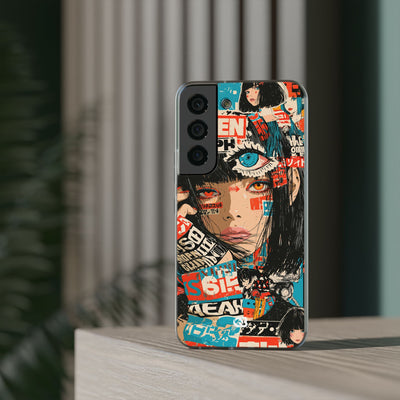 Shibuya Street Collage · Lite Phone Case for Samsung · Red