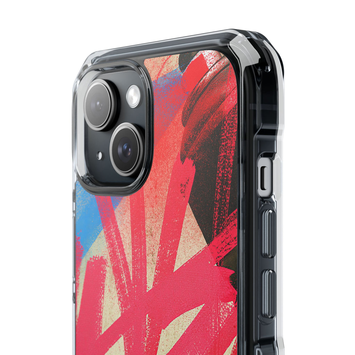 Neon Spray Tag · Clear Impact Magnetic Phone Case for iPhone · Pink