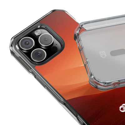 Terracotta Dune Ridges · Clear Impact Magnetic Phone Case for iPhone · Orange