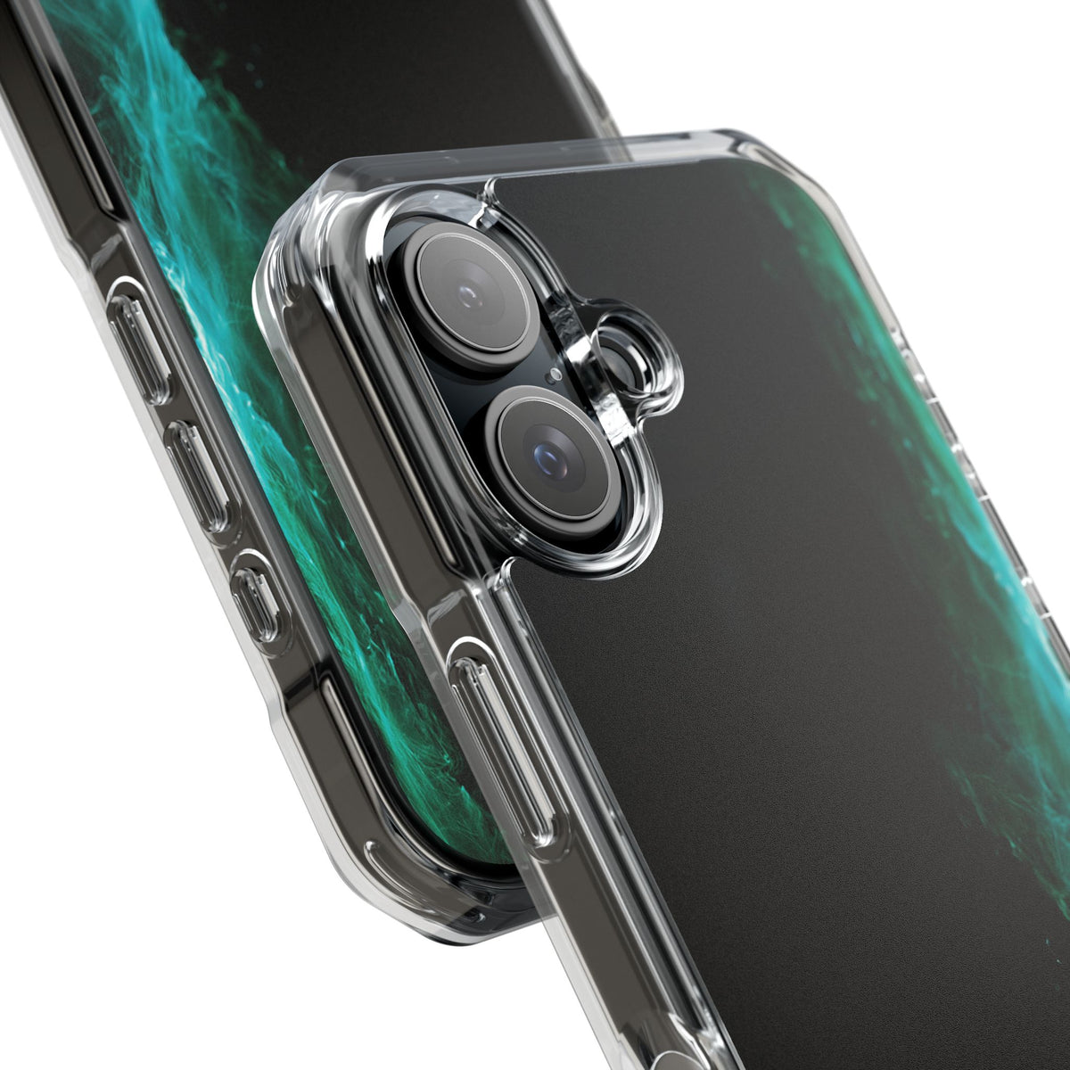 Luminous Plume · Clear Impact Magnetic Phone Case for iPhone · Teal