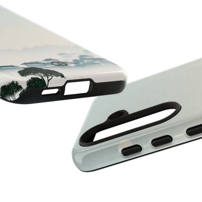 Blue Tough Phone Case for Samsung - Mist Valley Pagoda