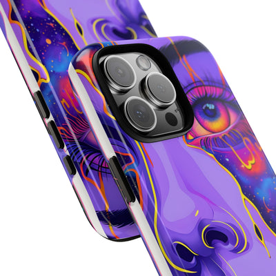 Violet Cosmic Gaze · Tough Custodia per iPhone