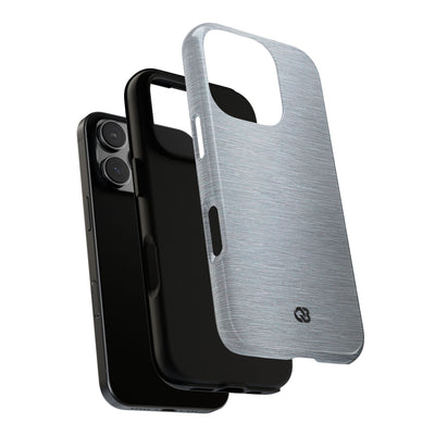 Brushed Aluminum · Tough Phone Case for iPhone · Silver