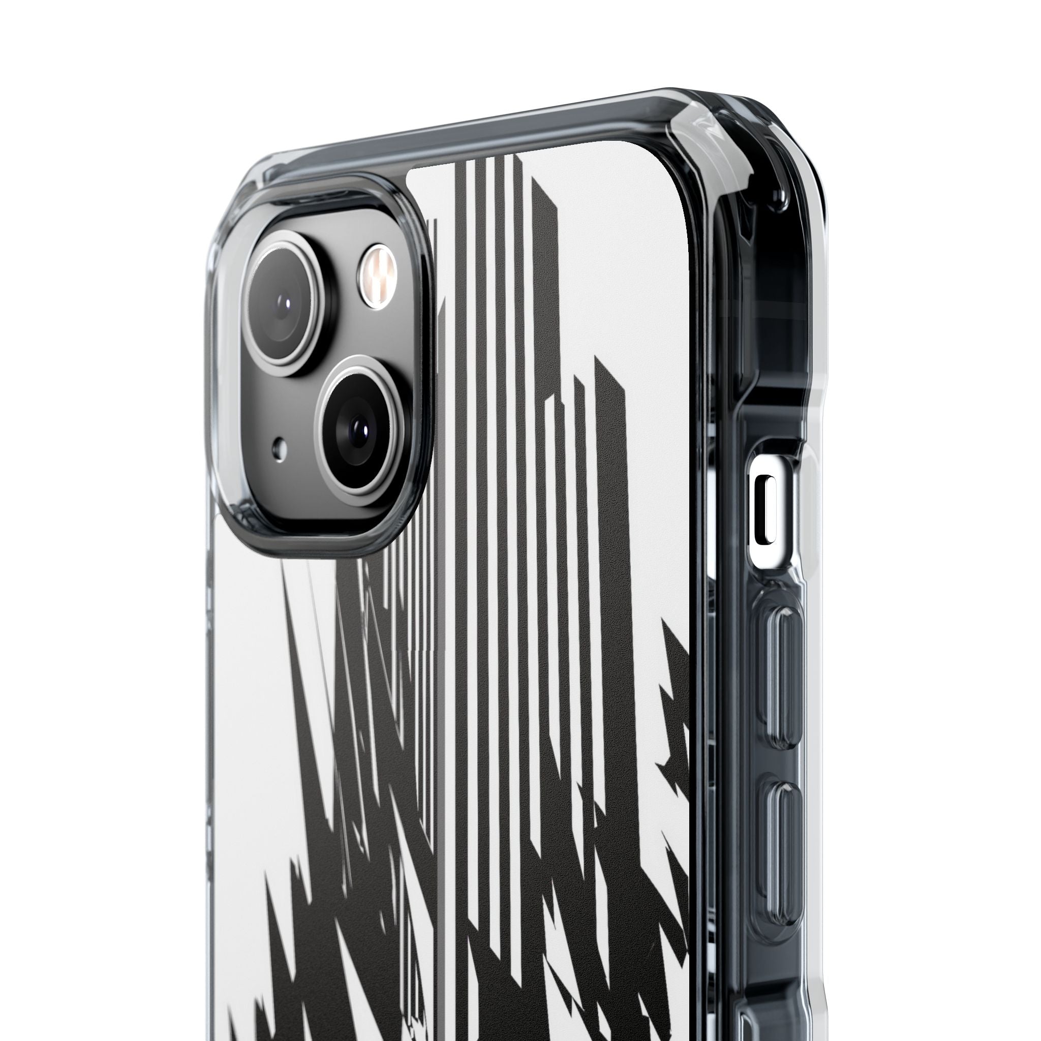 White Impact MagSafe Phone Case for iPhone - Shattered Vector Spire