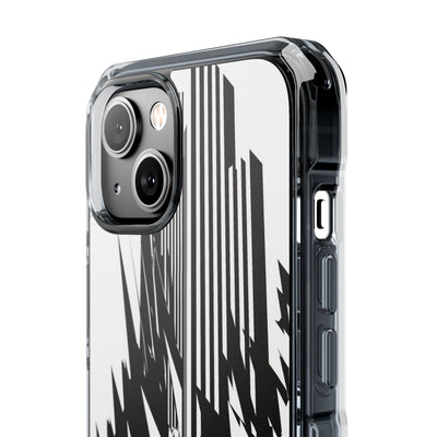 White Impact MagSafe Phone Case for iPhone - Shattered Vector Spire