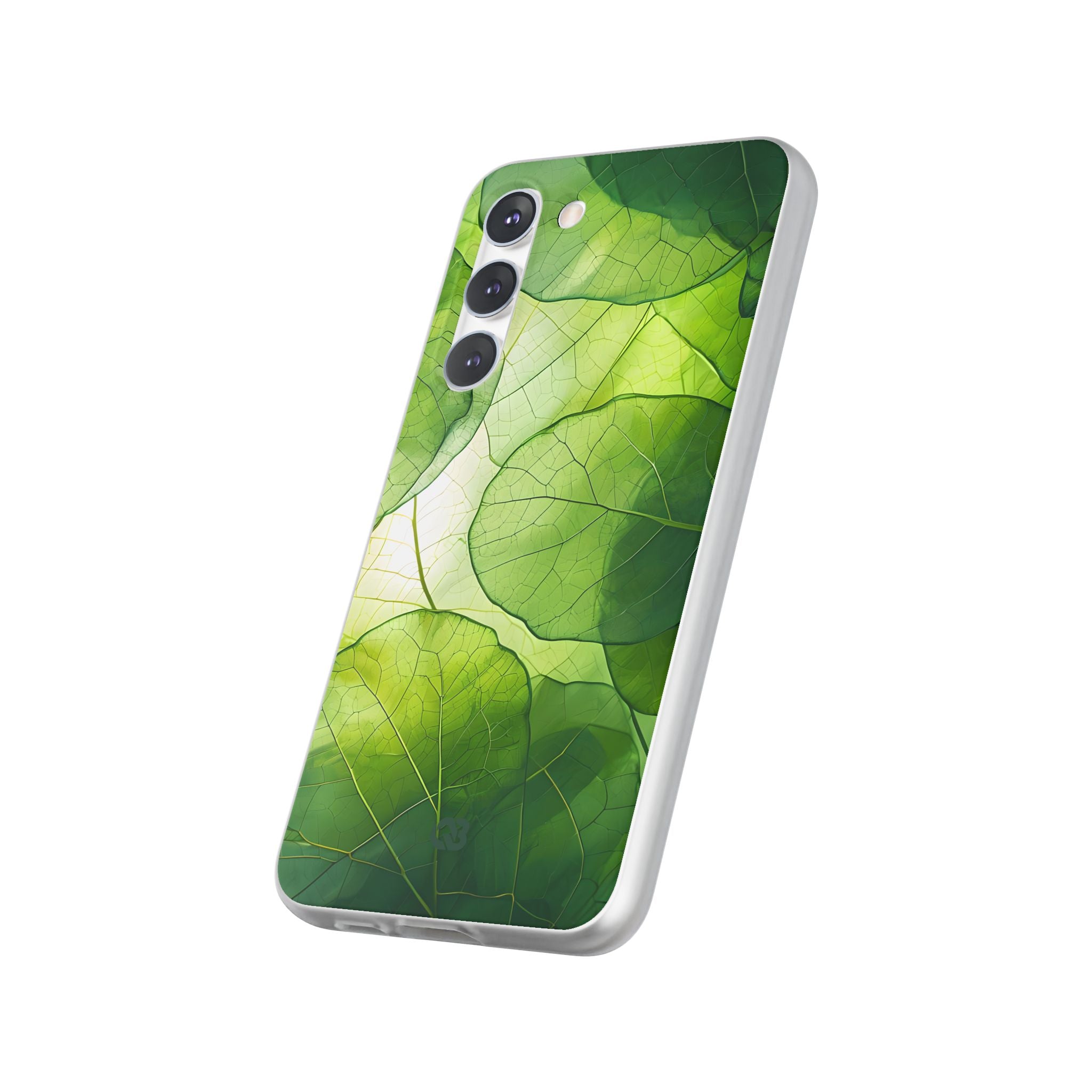 Emerald Leaf Veins · Soft Phone Case for Samsung