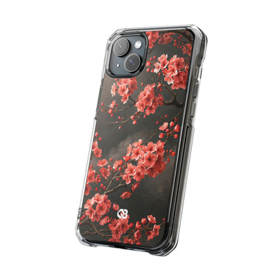 Dark Sakura Nocturne · Clear Impact Magnetic Phone Case for iPhone ·  Black