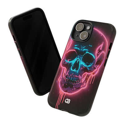 Neon Drip Skull · Tough Phone Case for iPhone · Black