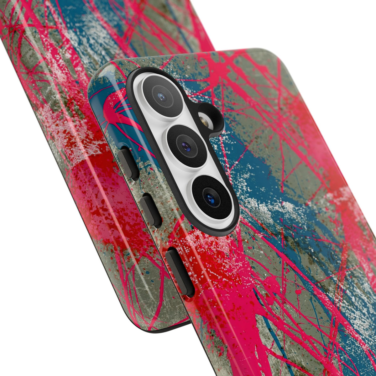 Neon Static Drip · Tough Phone Case for Samsung · Pink