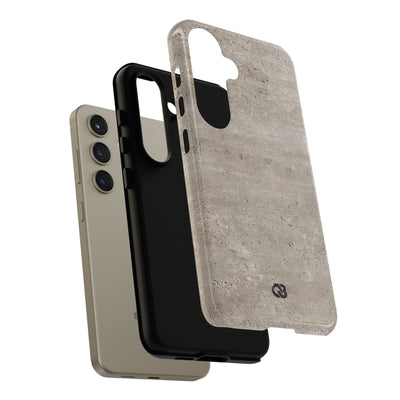 Grey Tough Phone Case for Samsung - Brutalist Stone Grit