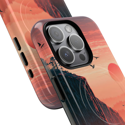 Orange Tough 2.0 Magsafe Phone Case for iPhone - Crimson Ridge Flight
