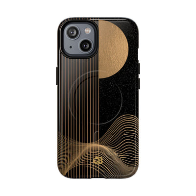 Gold Tough 2.0 Magsafe Phone Case for iPhone - Gilded Obsidian Dunes