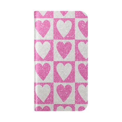 Glitter Heartgrid - iPhone 15 Pro Max Case - Wallet