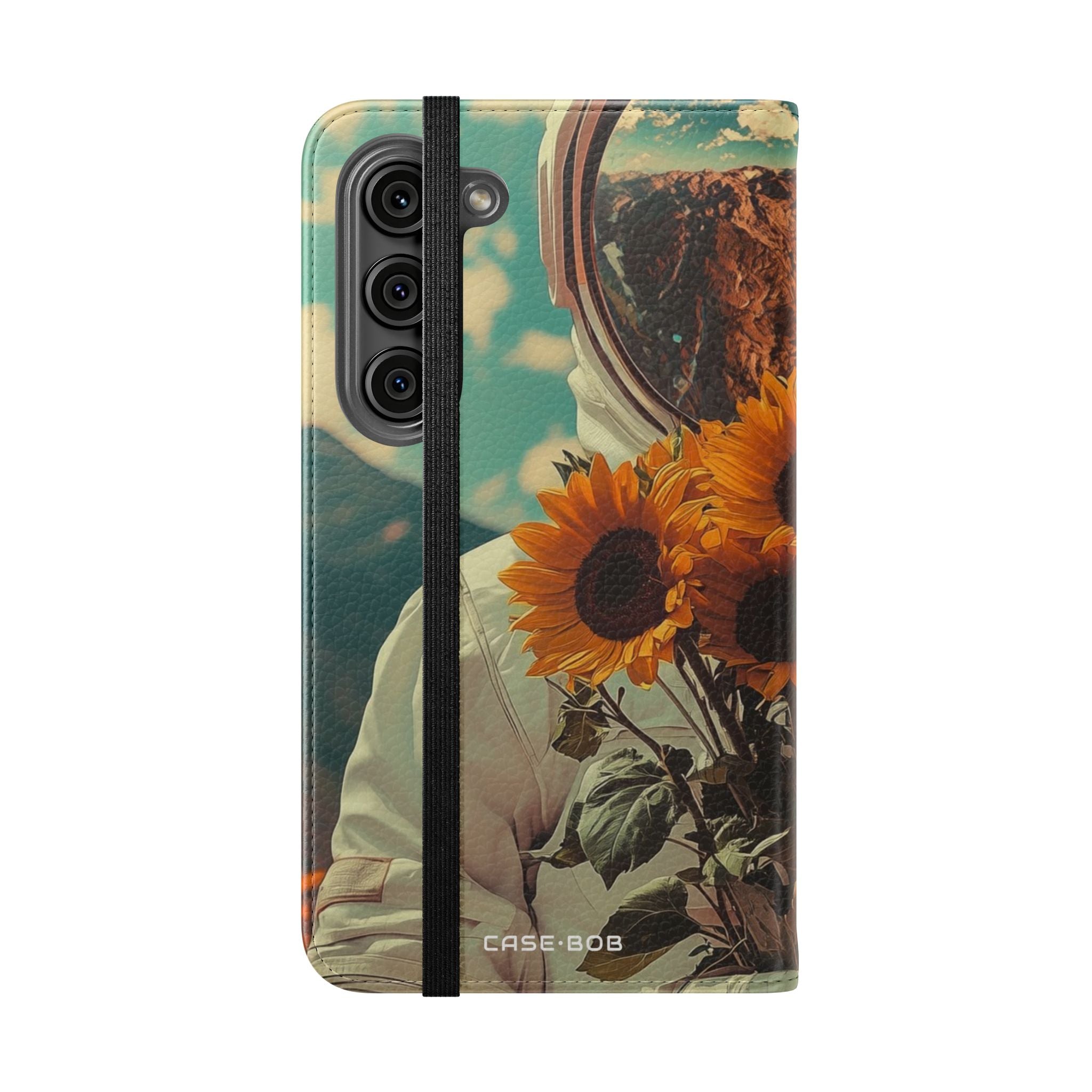 Auringonkukka Astronaut - Samsung S23 Case - Lompakko