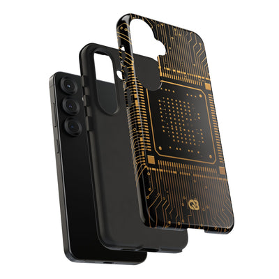 Gold Tough Phone Case for Samsung - Cyber Gold Processor