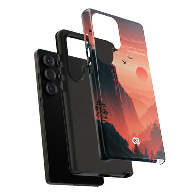 Orange Tough Phone Case for Samsung - Crimson Ridge Flight
