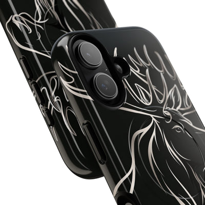 Nordic Moose Contour · Tough 2.0 Magnetic Phone Case for iPhone · Black