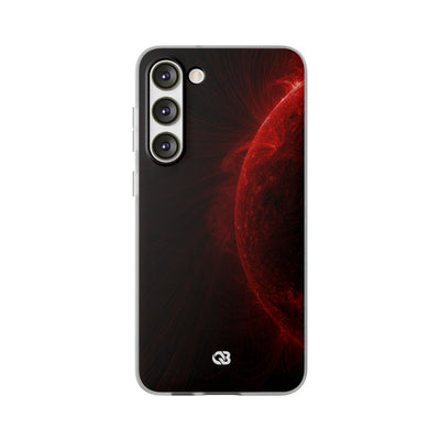 Red Lite Phone Case for Samsung - Solar Crimson Flare