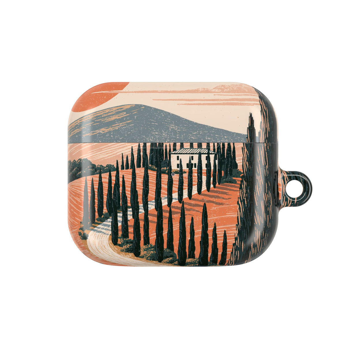 Tuscan Cypress Horizon · Hard Case for AirPods & AirPods Pro · Orange
