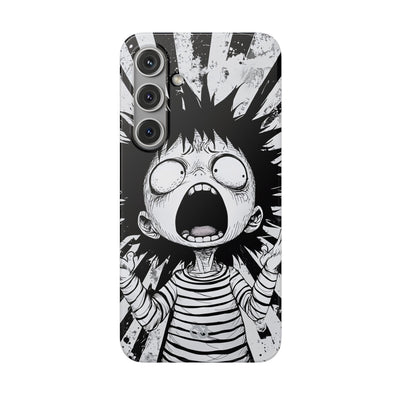 Chaotic Monochrome Scream · Soft Telefoncover for Samsung