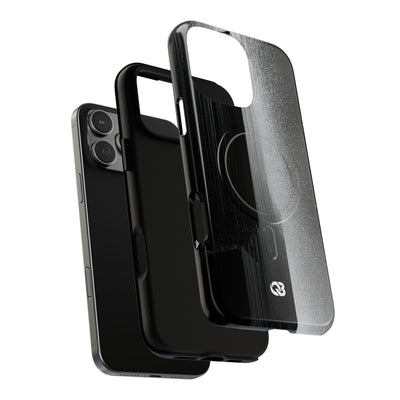 Black Tough 2.0 Magsafe Phone Case for iPhone - Brutalist Pixel Monolith