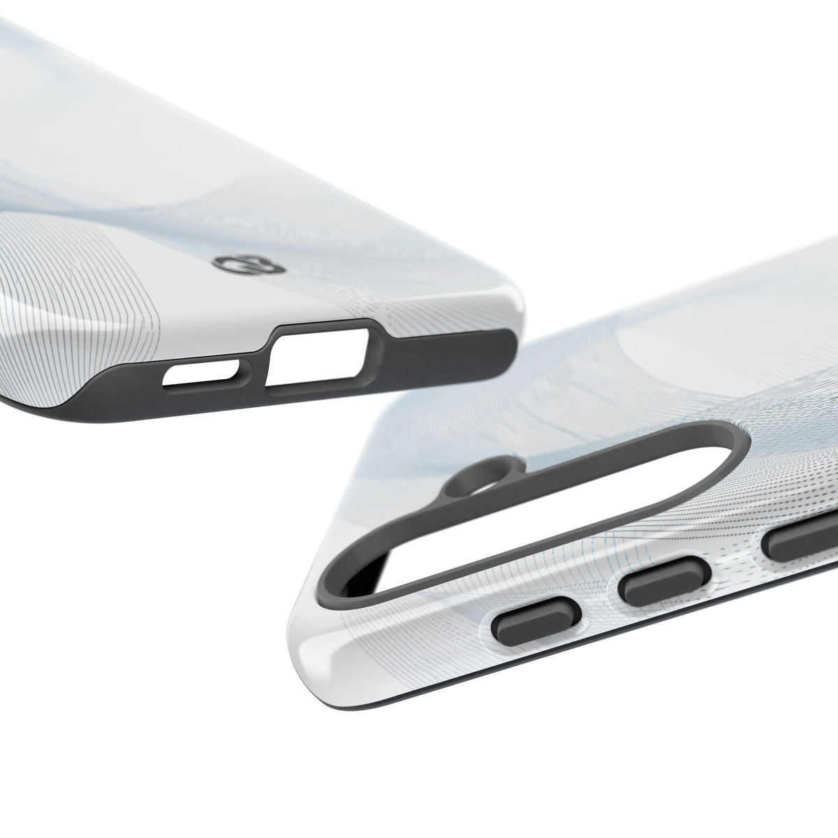 Glacial Contour Waves · Tough Phone Case for Samsung · White