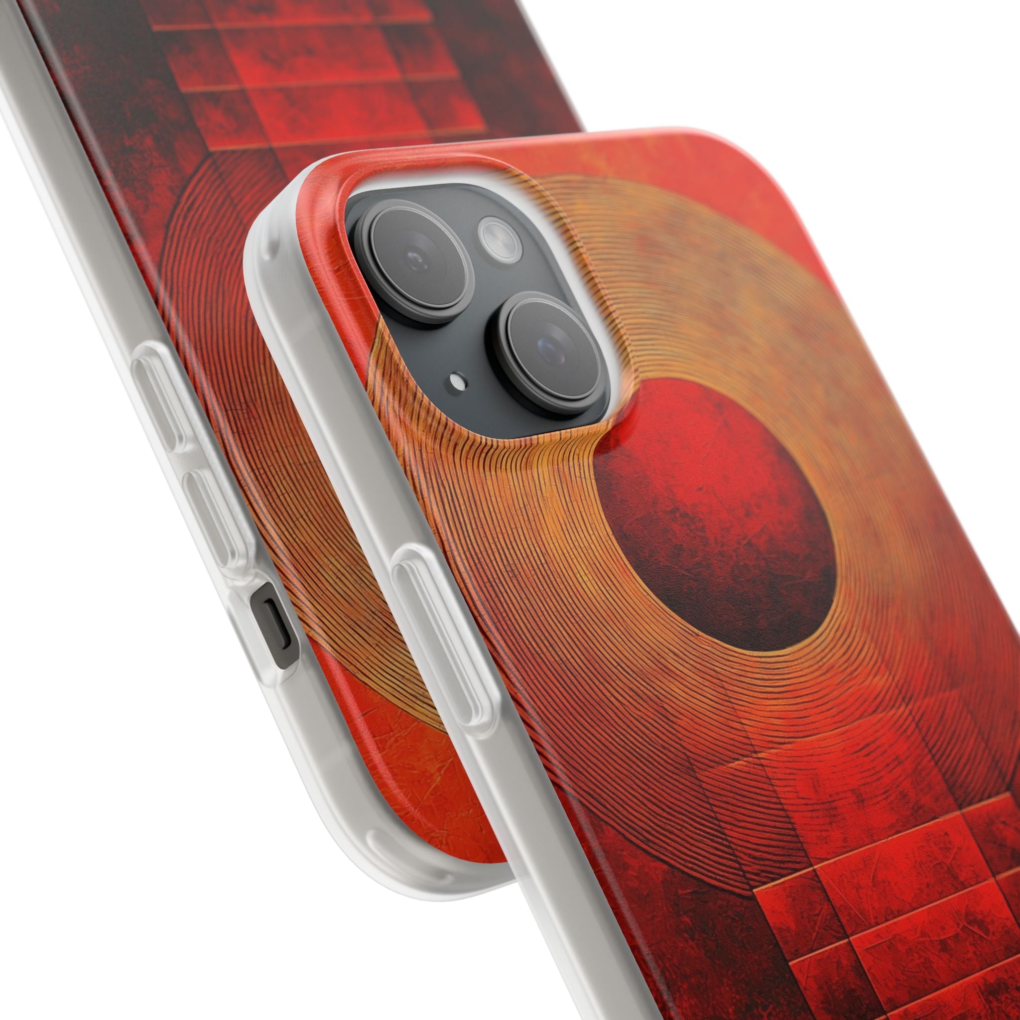 Crimson Solar Halo · Soft Custodia per iPhone
