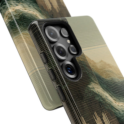 Beige Tough Phone Case for Samsung - Veridian Data Ridge