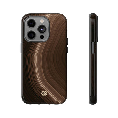 Brown Tough Phone Case for iPhone - Bronzed Canyon Relief