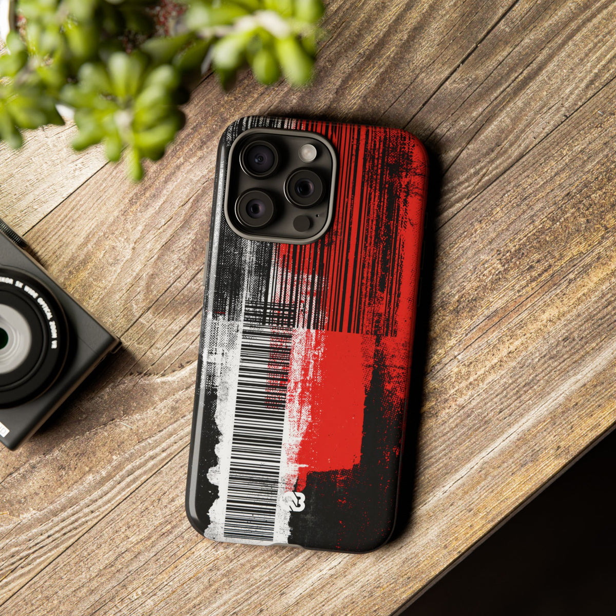 Distorted Barcode · Tough Phone Case for iPhone · Black