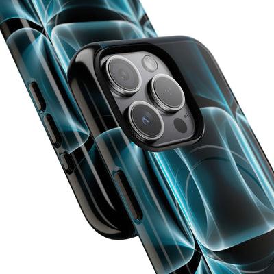 Translucent Cyber Grid · Tough 2.0 Magnetic Phone Case for iPhone · Teal