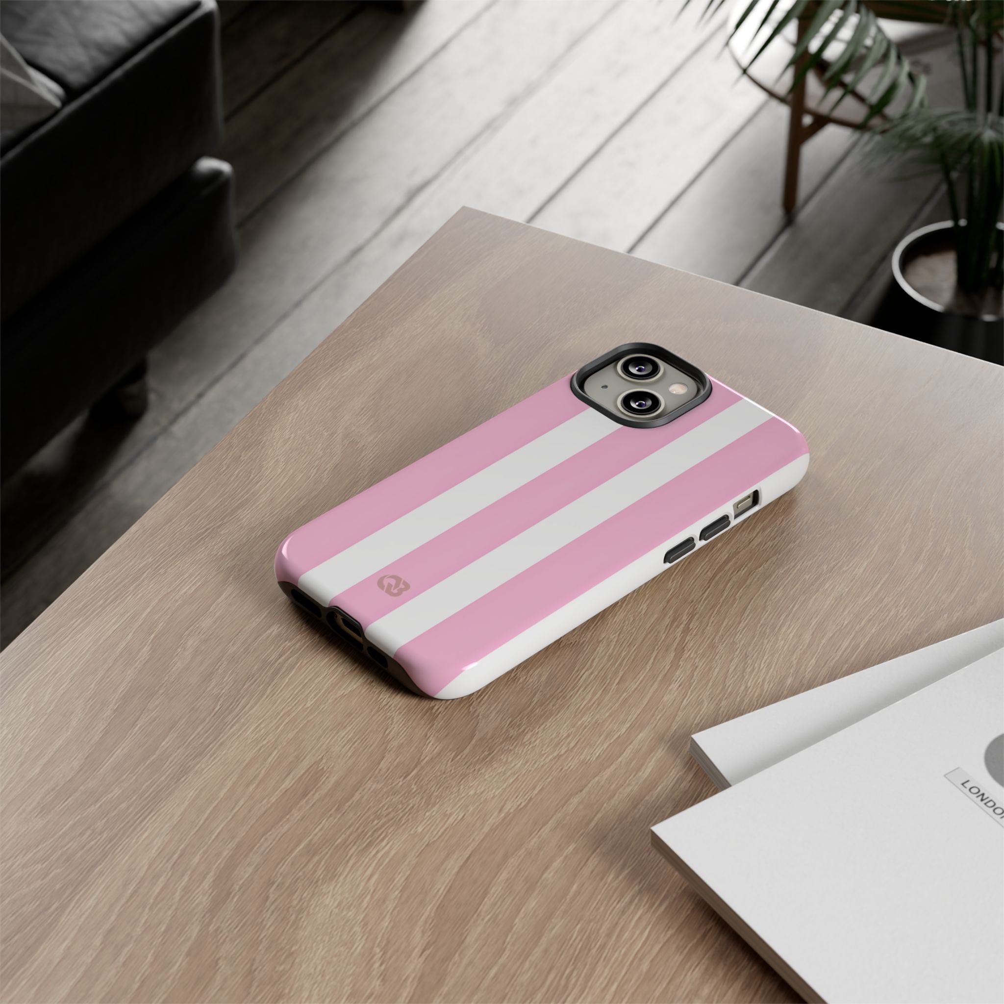 Soft Pink Stripe · Tough Coque de téléphone pour iPhone