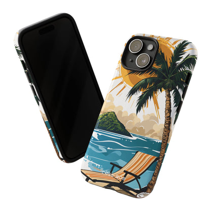 Sunny Palm Breeze iPhone 15 Case - Tough