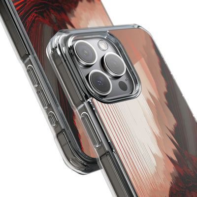 Red Impact MagSafe Phone Case for iPhone - Crimson Pulse Horizon