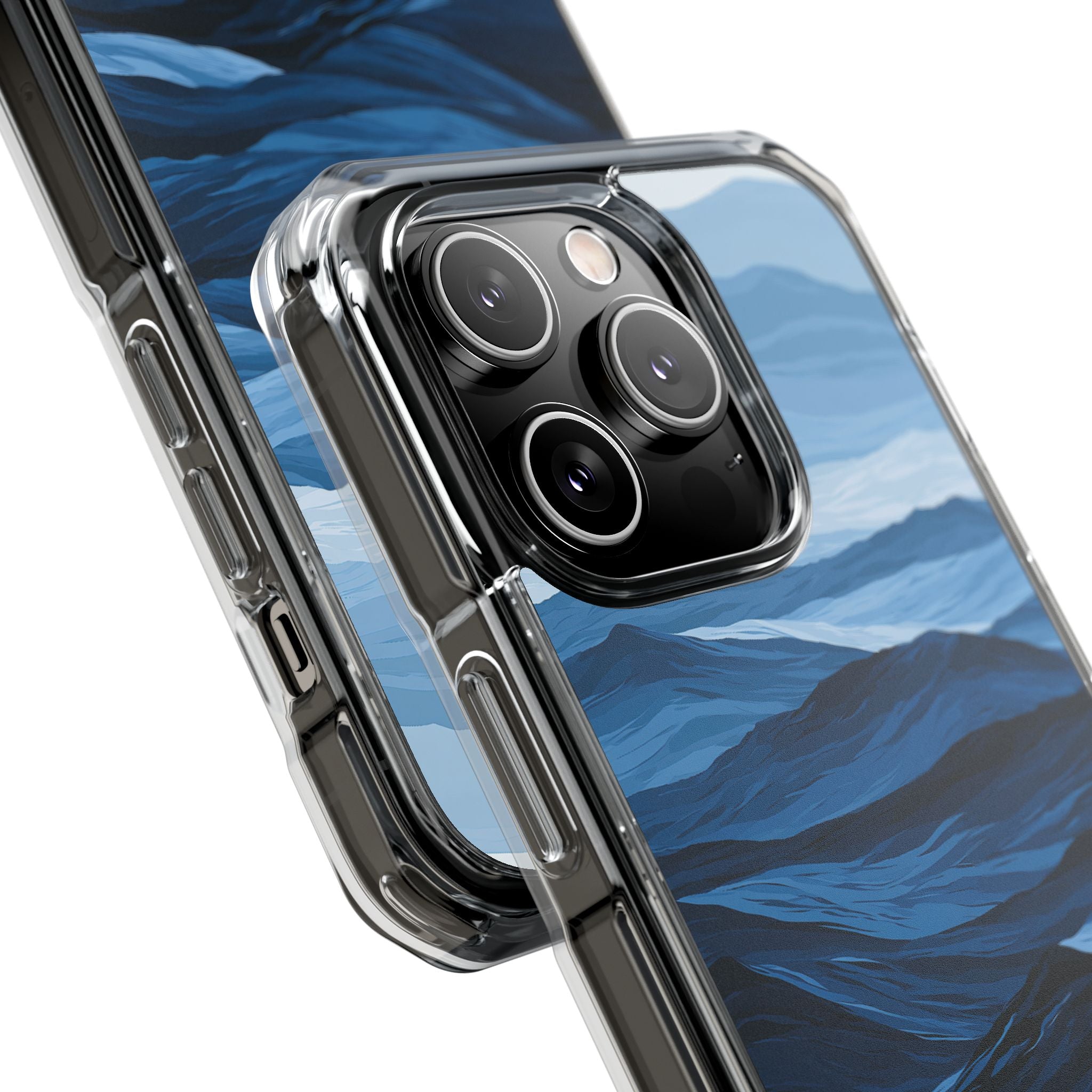 Blue Impact MagSafe Phone Case for iPhone - Cobalt Ridge Tides