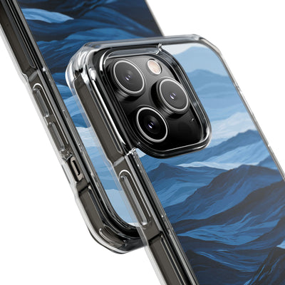 Blue Impact MagSafe Phone Case for iPhone - Cobalt Ridge Tides