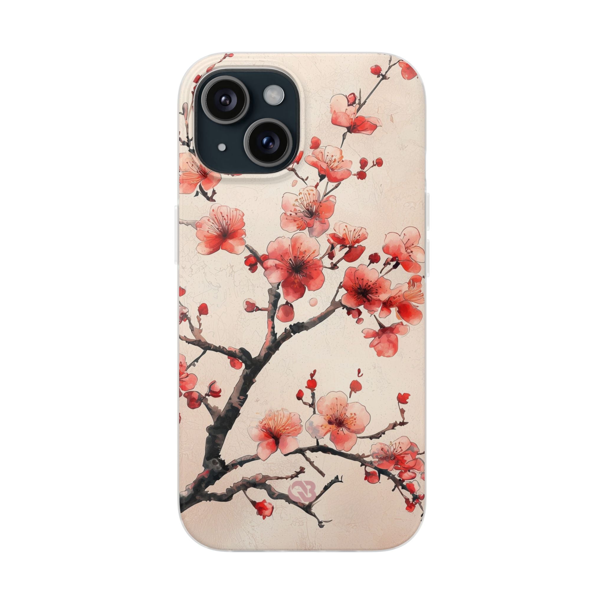 Crimson Silk Flora · Soft Custodia per iPhone