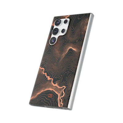 Orange Lite Phone Case for Samsung - Salmon Ridge Topo