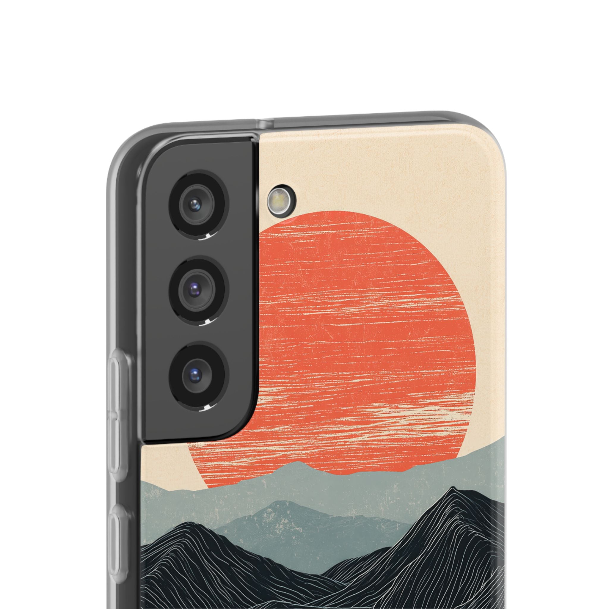 Beige Lite Phone Case for Samsung - Crimson Ridge Flow
