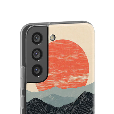 Beige Lite Phone Case for Samsung - Crimson Ridge Flow