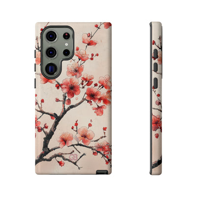 Crimson Silk Flora · Tough Phone Case for Samsung