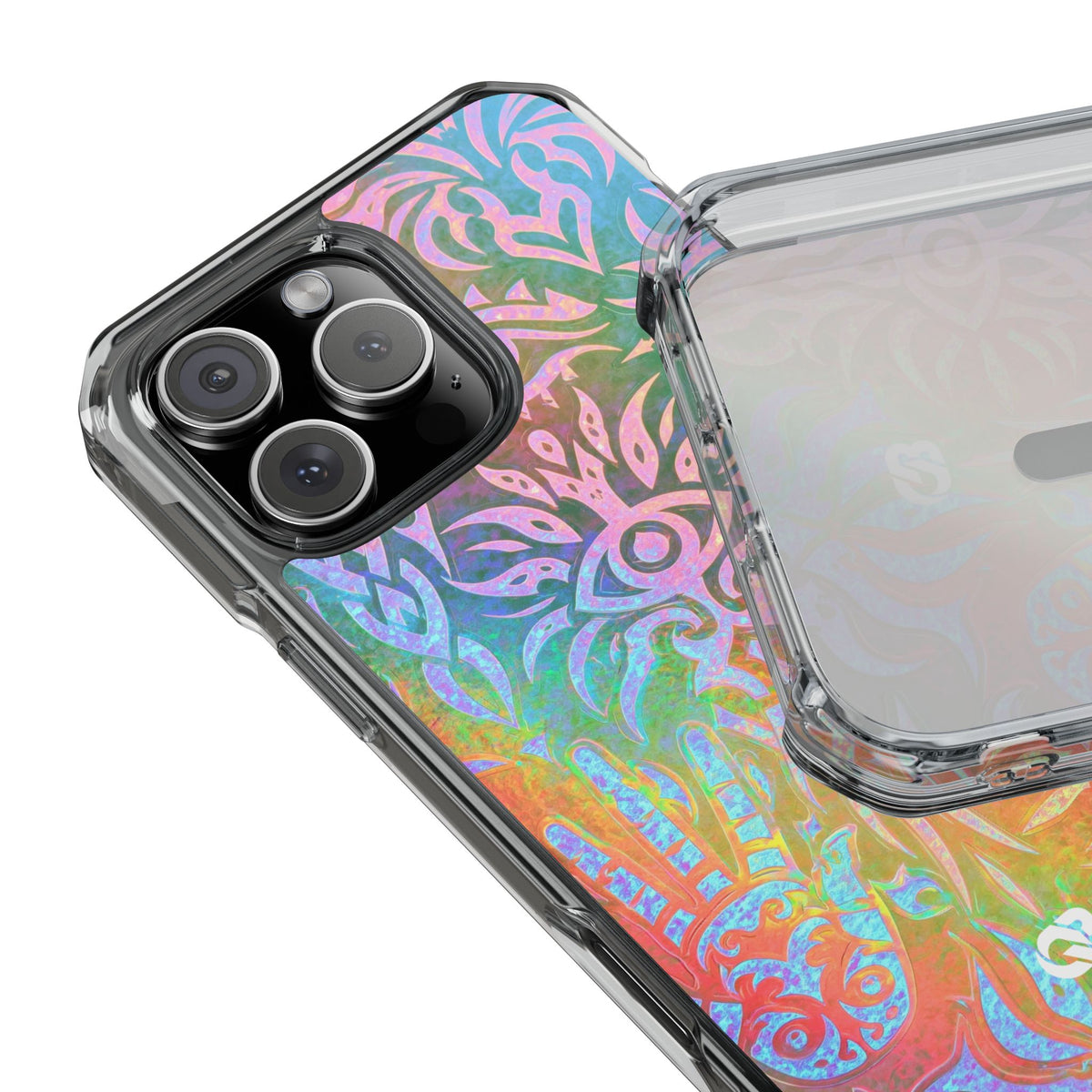 Chromatic Mystic Sigil · Clear Impact Magnetic Phone Case for iPhone · Blue
